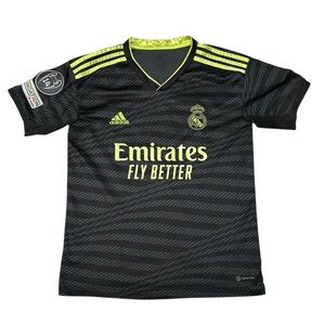 Real Madrid Benzema Adidas UEFA 2022-23 Mens Size S Jersey Away Merengues